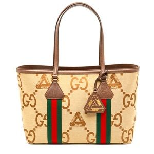 Gucci GG x Palace Jumbo Canvas Web Detail Tote Bag